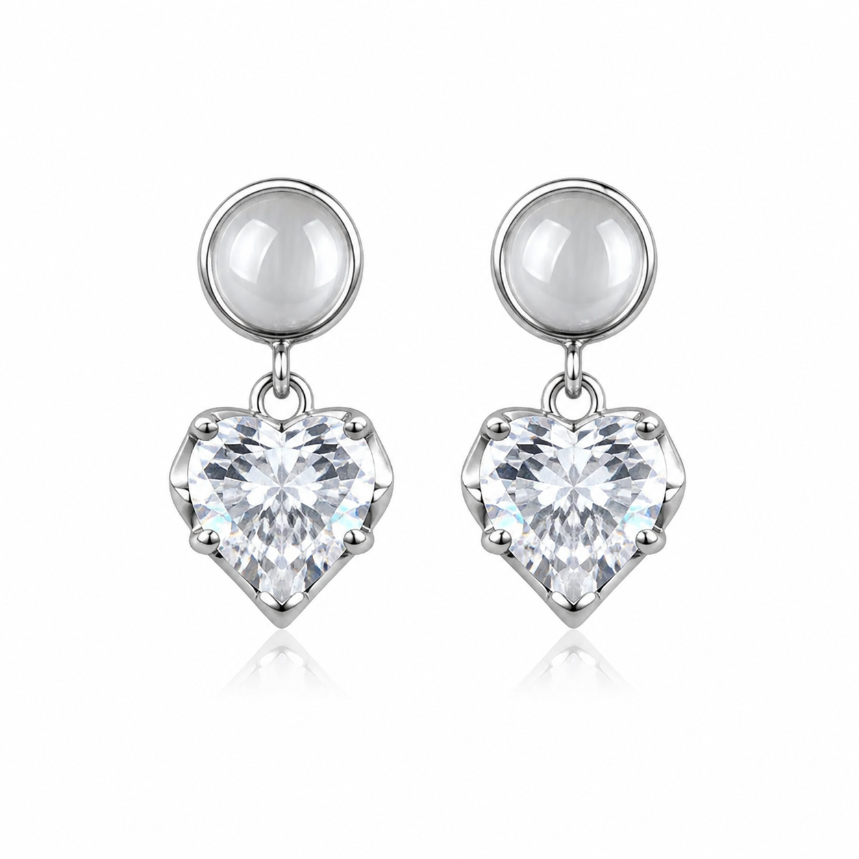Luna Heart Drop Earrings