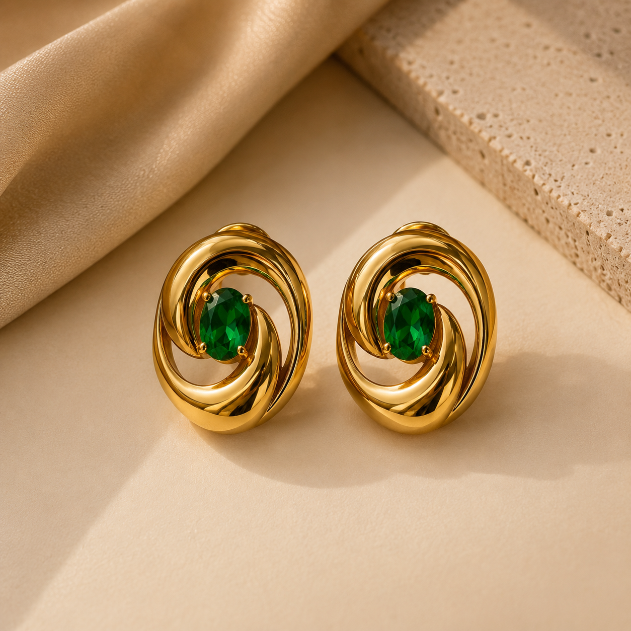 Aurora Triple Crystal Drop Earrings
