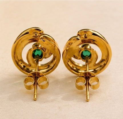 Aurora Triple Crystal Drop Earrings