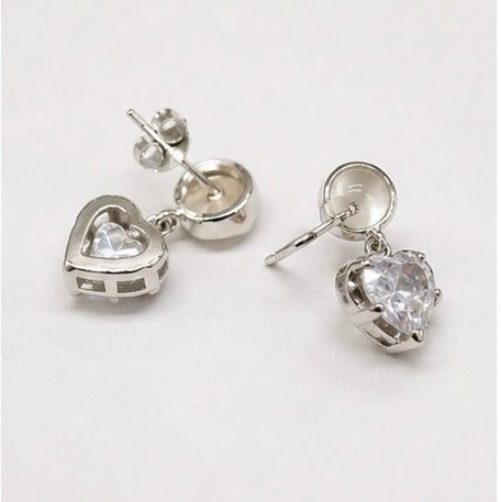 Luna Heart Drop Earrings