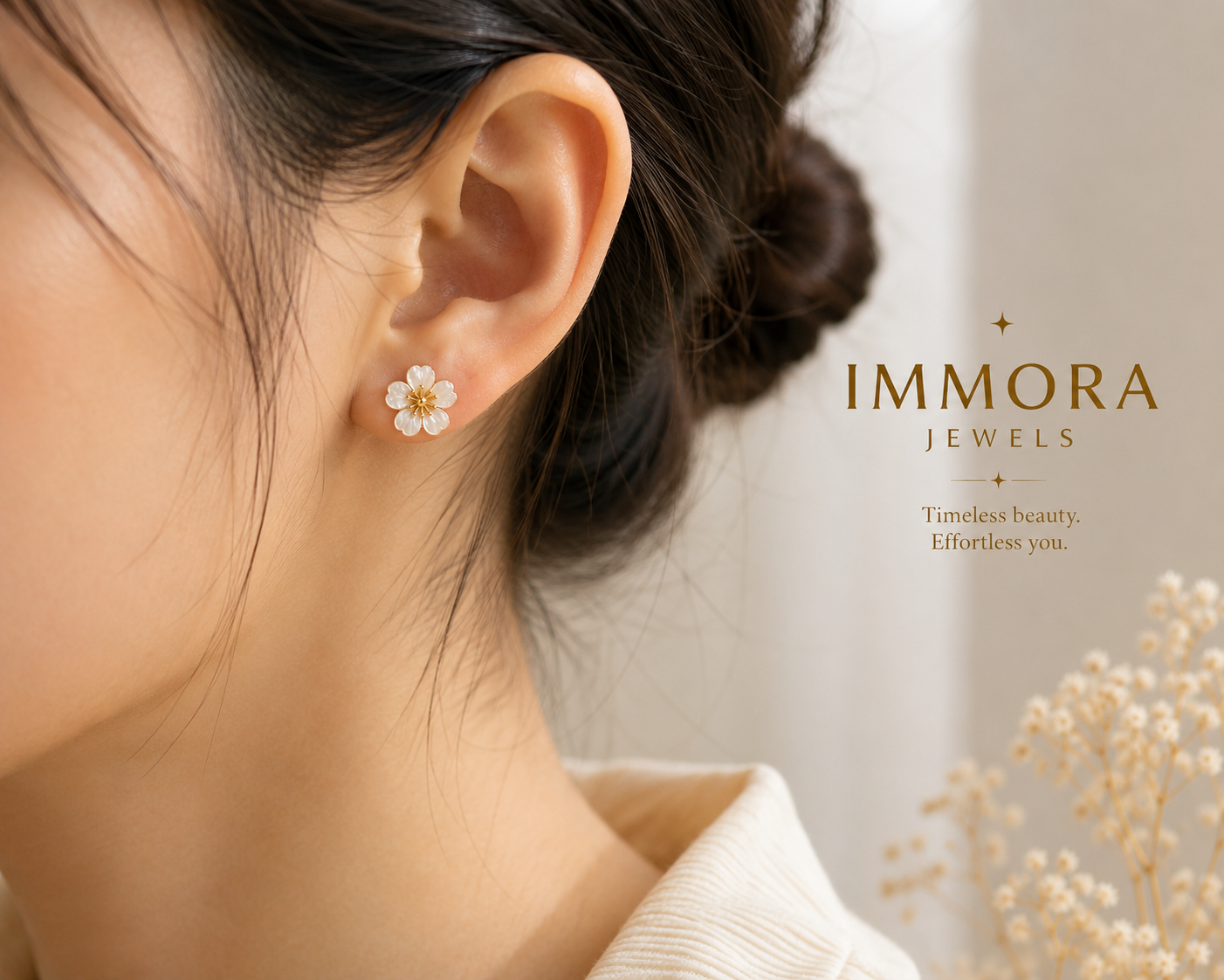 Sakura Bloom Pearl Studs
