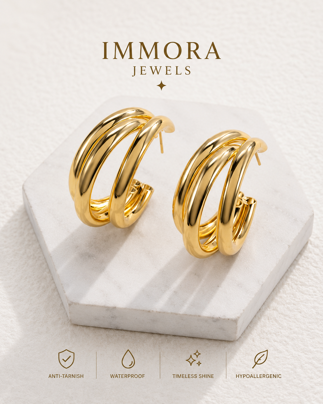 Trinity Sculptural Hoops