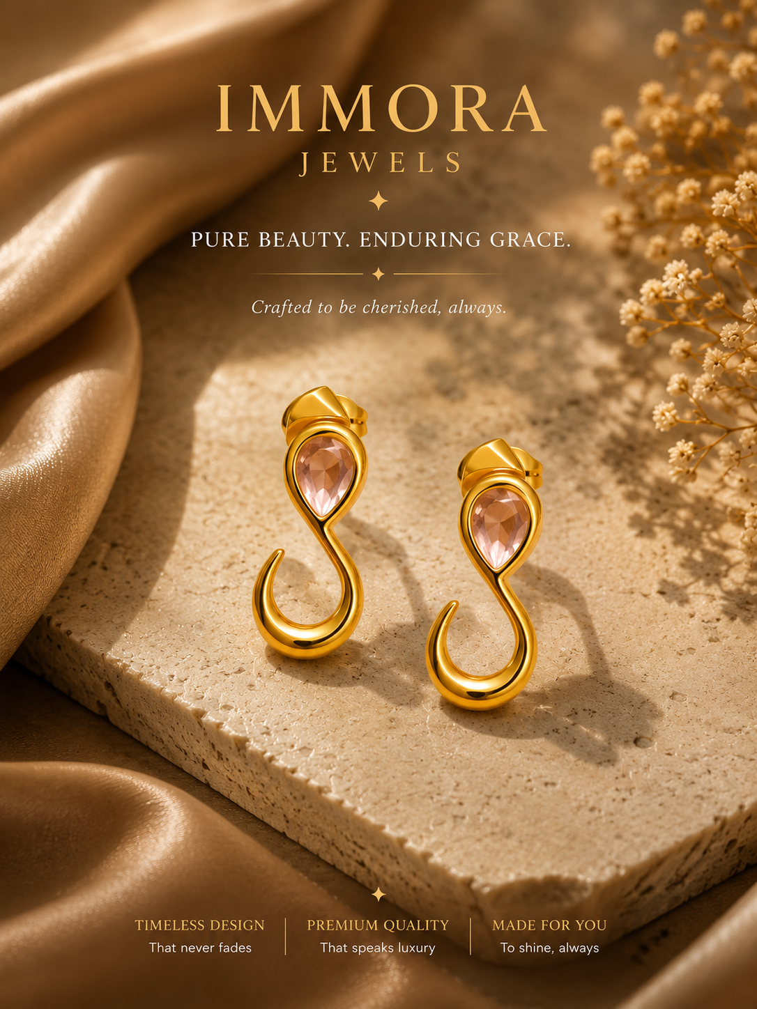 Serpentine Crystal Studs