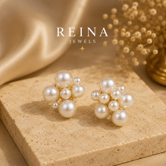 Pearl Blossom Cluster Studs