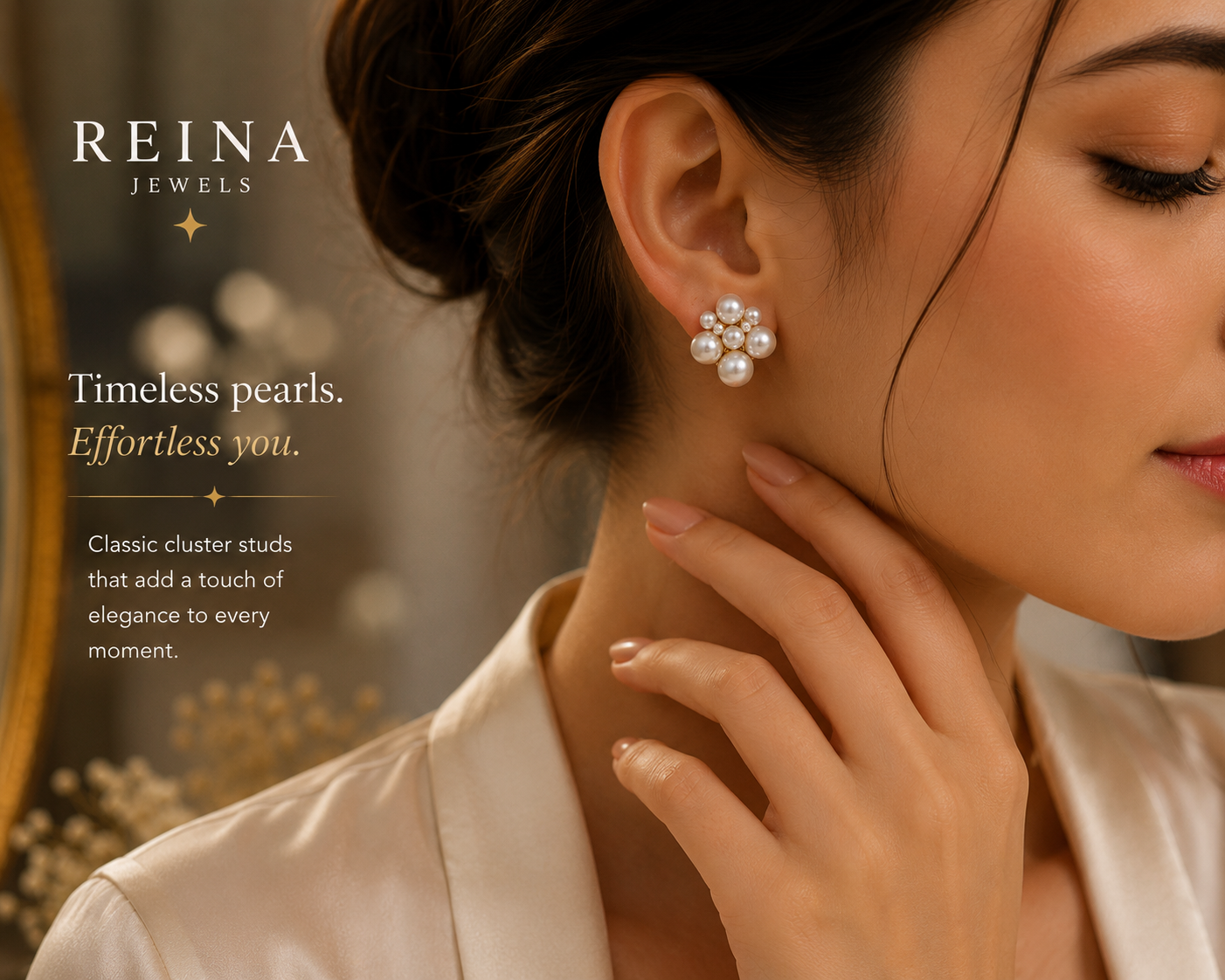 Pearl Blossom Cluster Studs