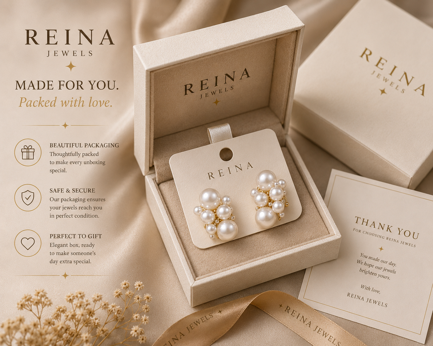 Pearl Blossom Cluster Studs
