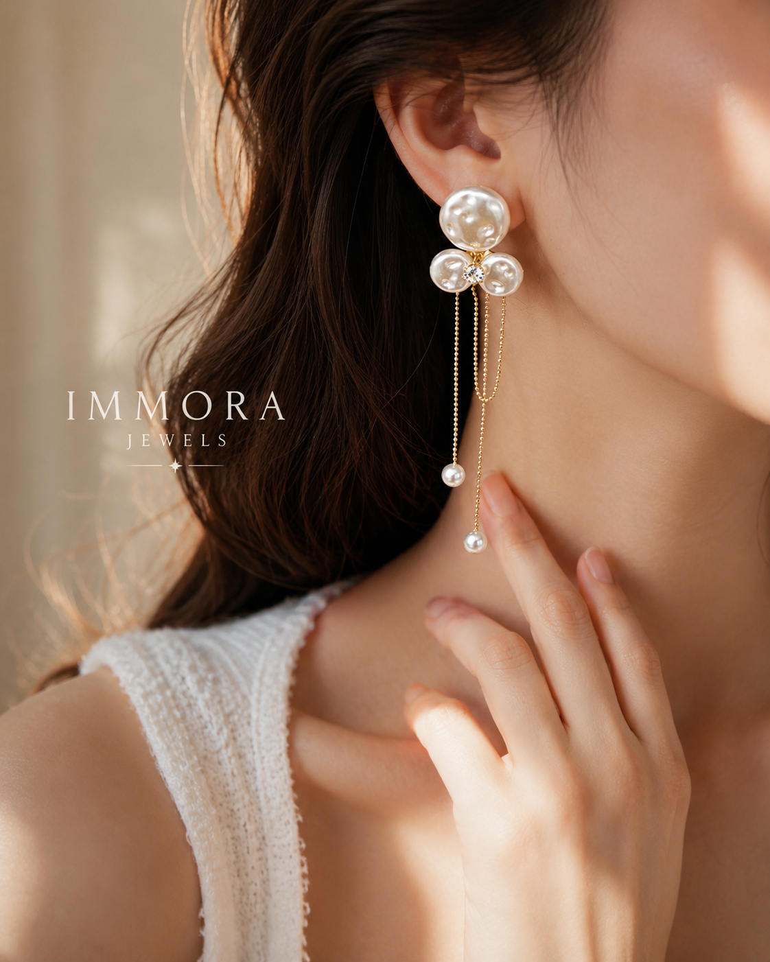 Baroque Pearl Floral Earrings