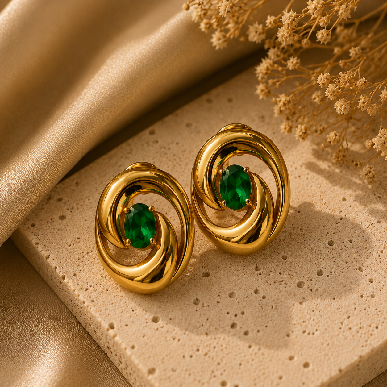 Aurora Triple Crystal Drop Earrings