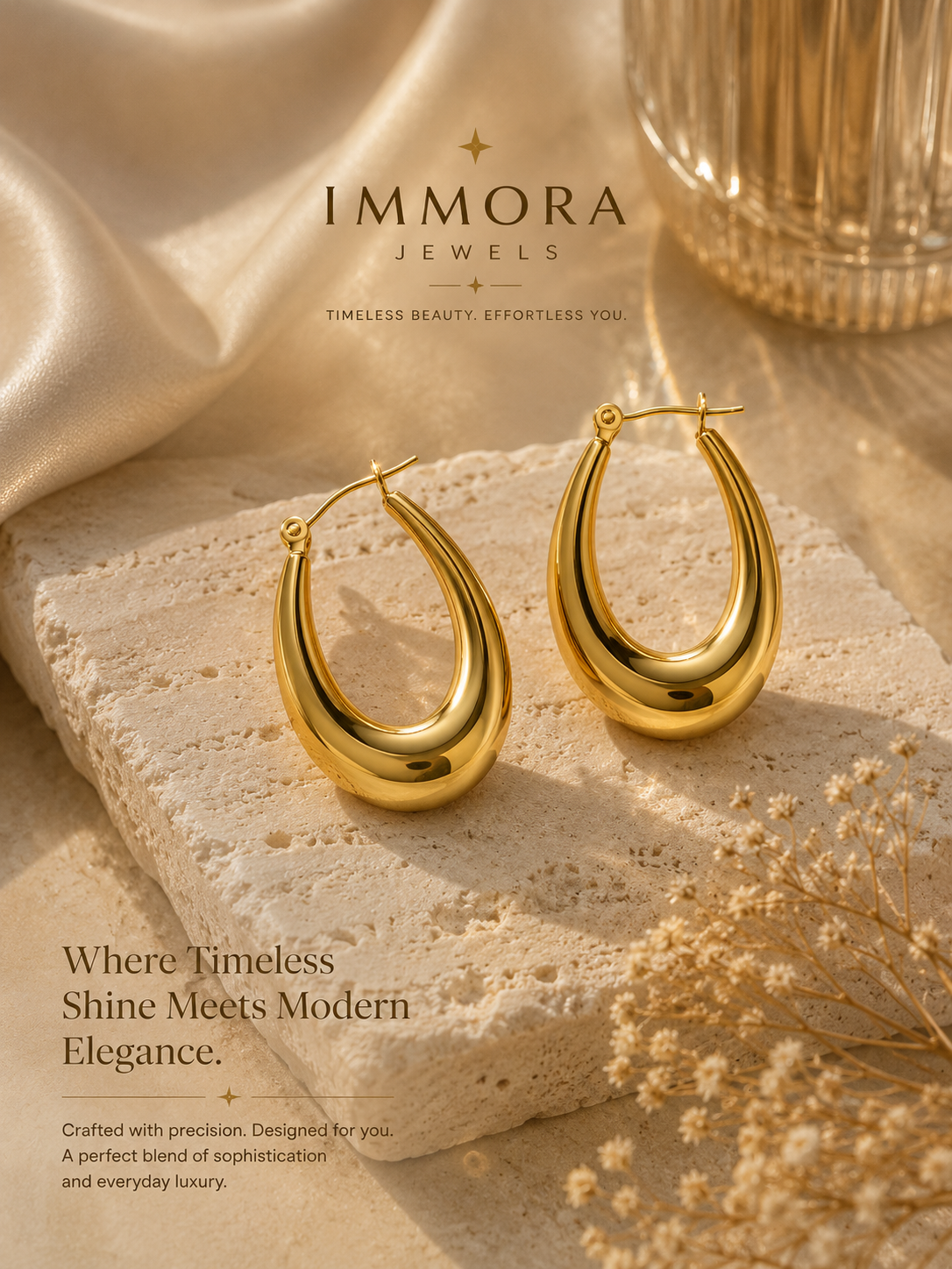 Minimalist U-Shaped Chunky Hoops