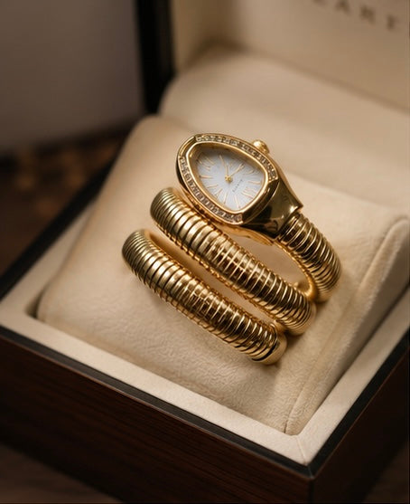 Double layer snake watch