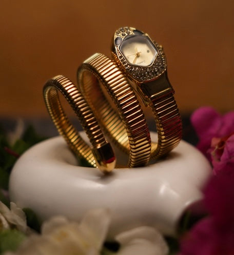 Embellished snake watch