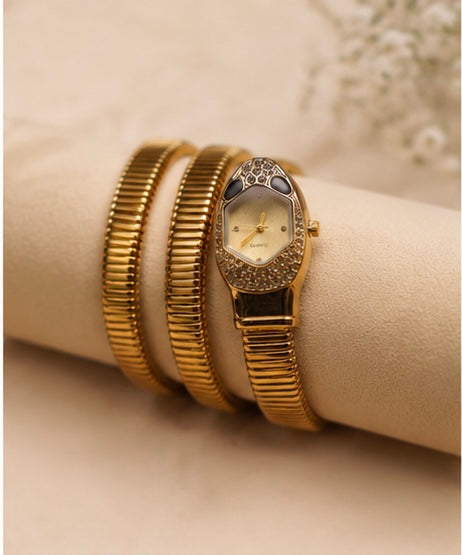 Embellished snake watch