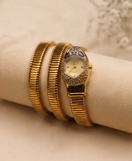 Embellished snake watch