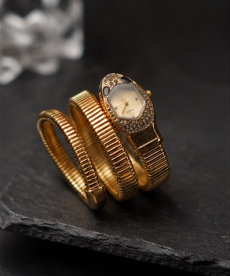 Embellished snake watch