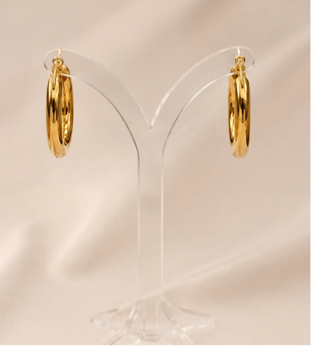 Minimalist U-Shaped Chunky Hoops