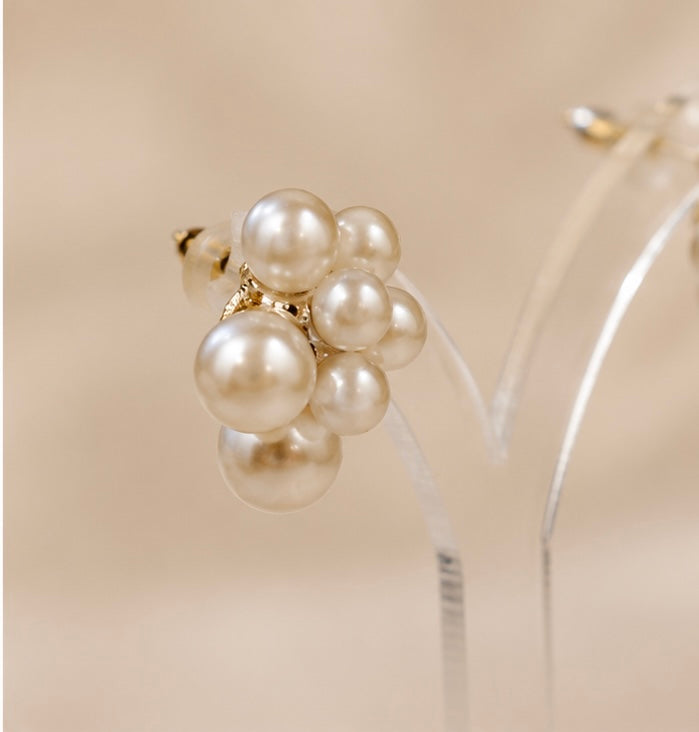 Pearl Blossom Cluster Studs