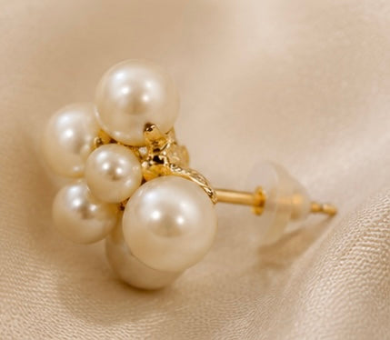 Pearl Blossom Cluster Studs