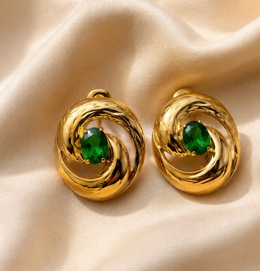 Aurora Triple Crystal Drop Earrings