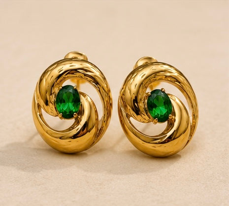 Aurora Triple Crystal Drop Earrings