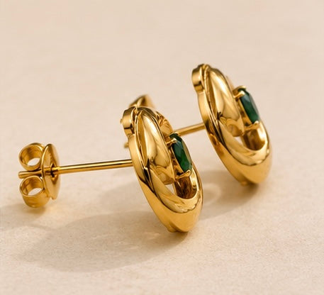 Aurora Triple Crystal Drop Earrings