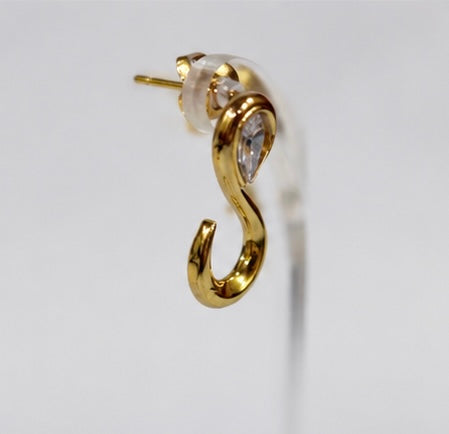 Serpentine Crystal Studs