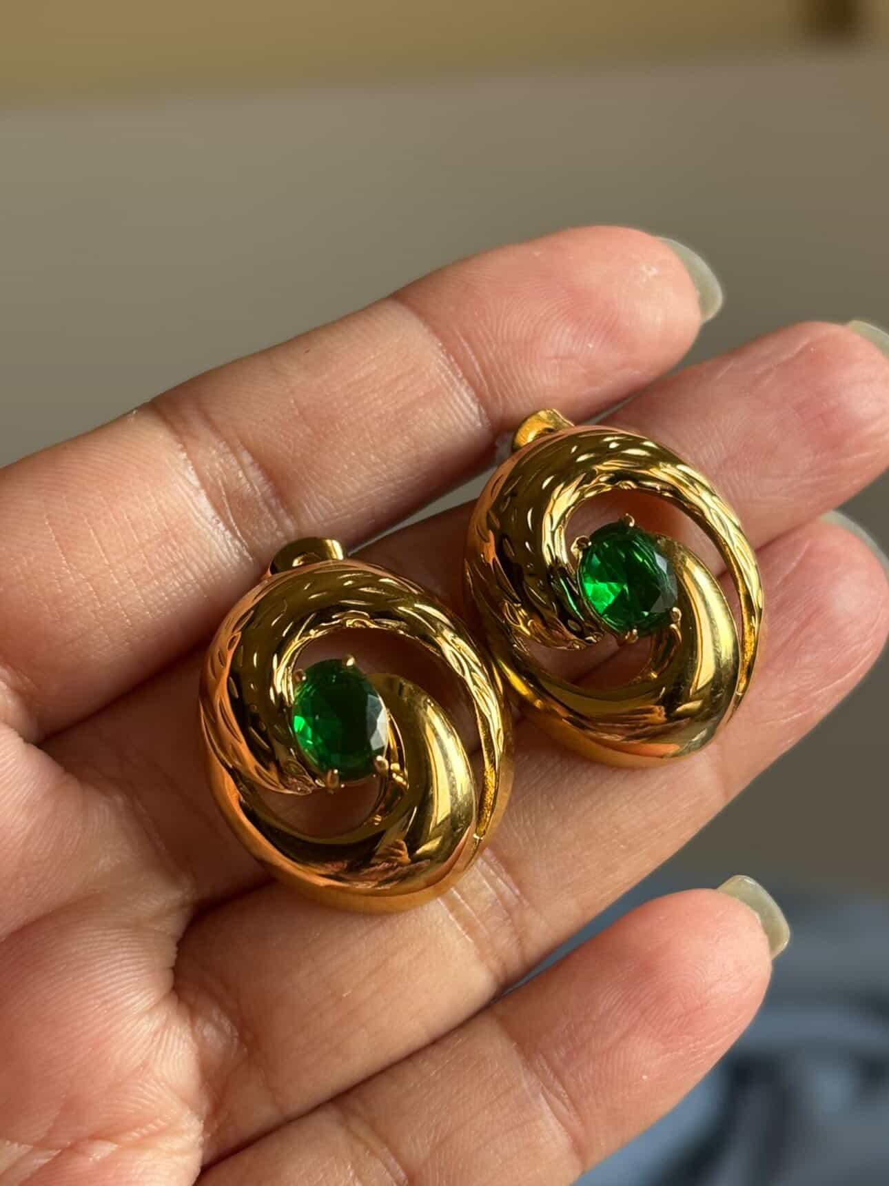 Aurora Triple Crystal Drop Earrings