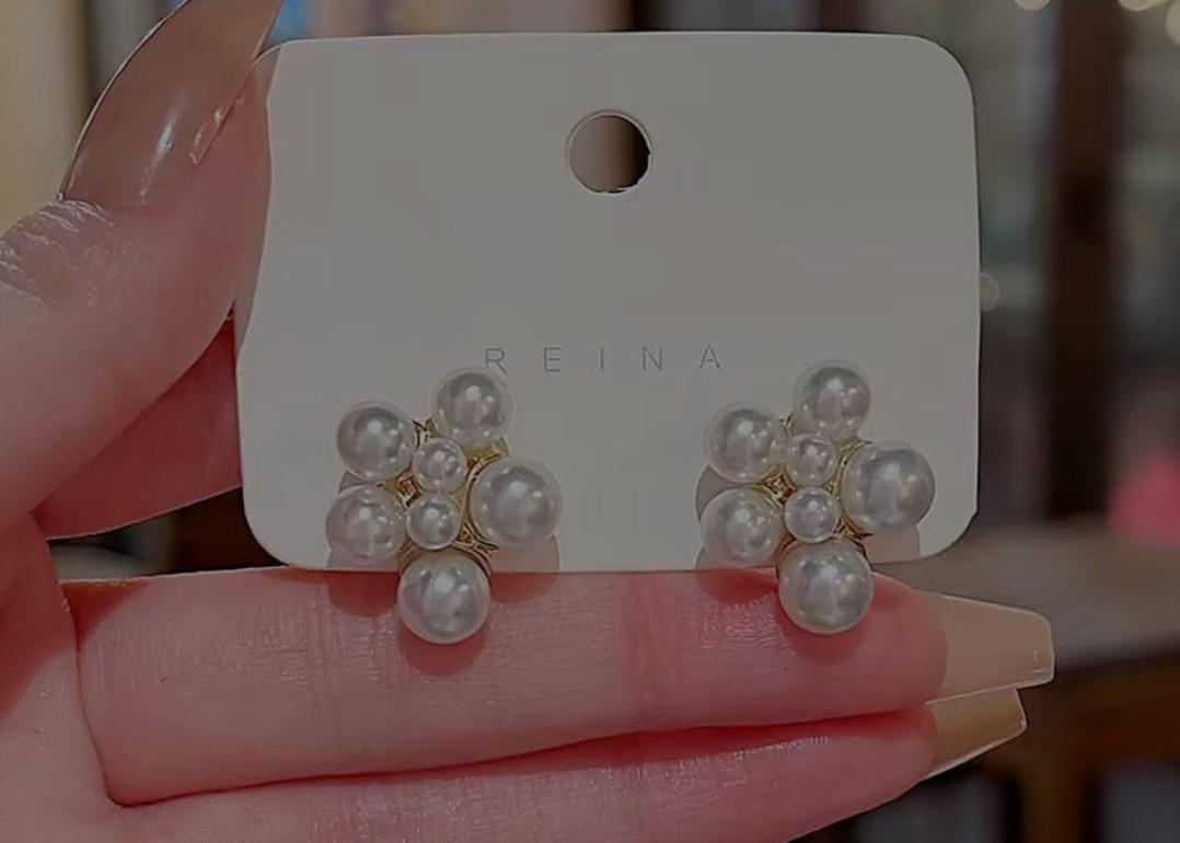 Pearl Blossom Cluster Studs